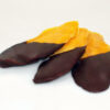 Mango, getrocknet, halbschokoliert mit Milchschokolade, Serviervorschlag