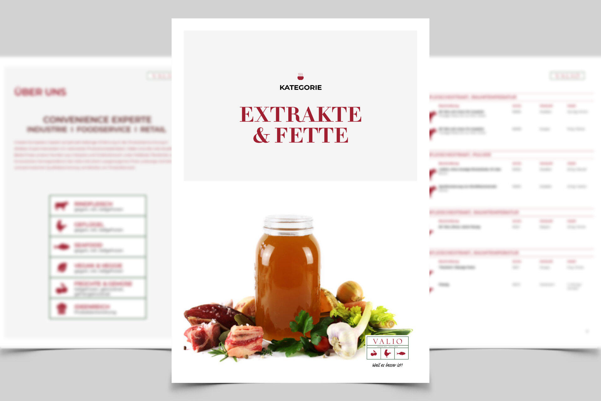 VALIO Produktkatalog Extrakte Fette VALIO.de