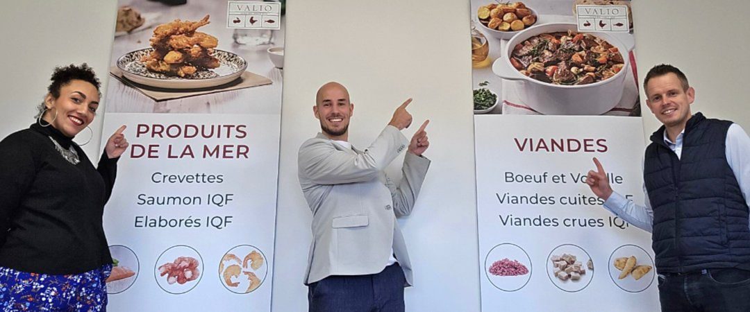Frische Meeresfrüchte und Fleischprodukte bei Valio Deutschland präsentiert.
